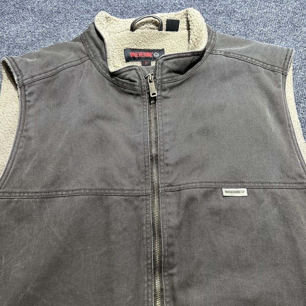 Wolverine Brown Canvas Sherpa Lined Vest 3XL Workwear Heavy Weight